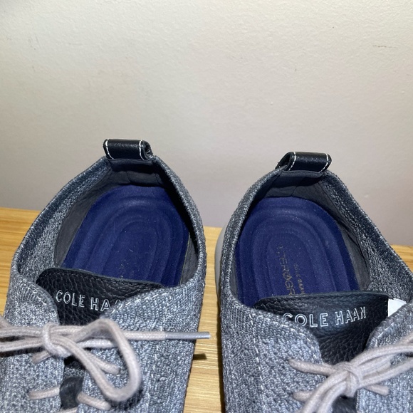 Cole Haan 2.Zerogrand Stitchlite Wingtip Oxfords Grey Knit Lace Up Shoes C27565 - Picture 6 of 10